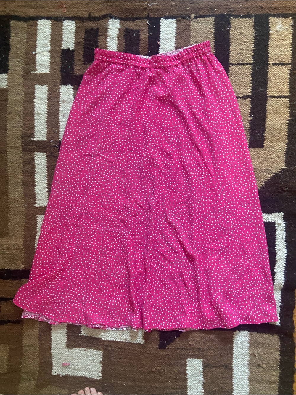 Y2k Vintage Pink Paisley Midi Skirt S-M - Picture 7 of 9